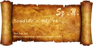 Szedlár Márk névjegykártya